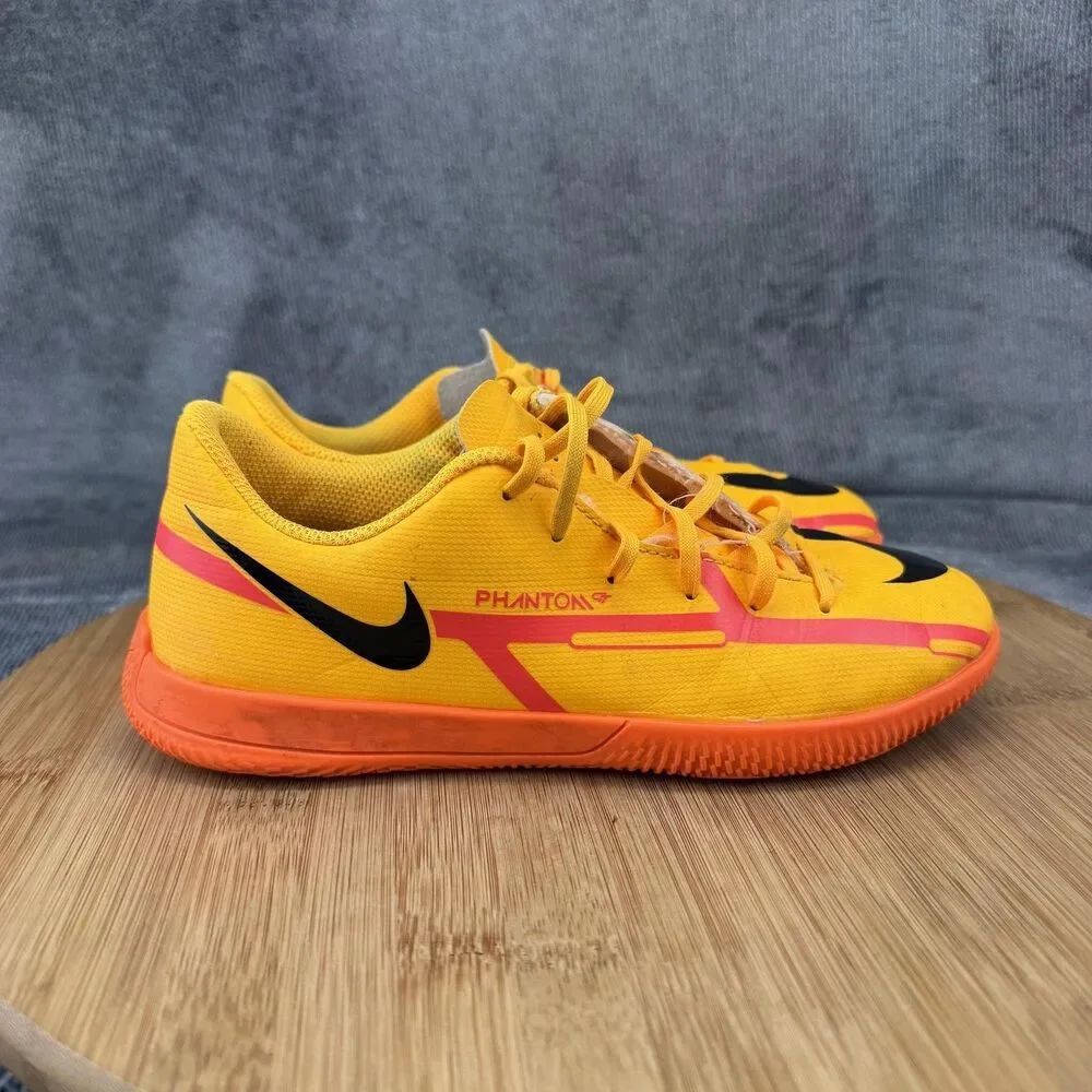 Nike Phantom GT2 Academy IC Shoes Boys Size 1.5Y Yellow Soccer DC0825-808